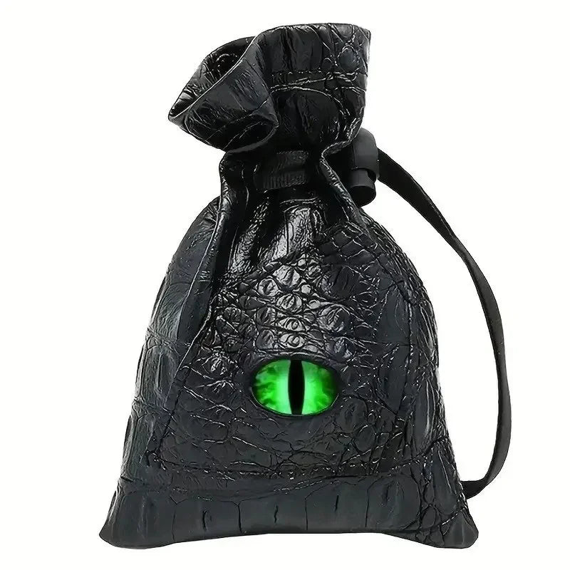 Dragon Eye Dice Bag – PU Leather Pouch for Tabletop Dice