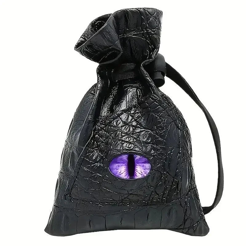 Dragon Eye Dice Bag – PU Leather Pouch for Tabletop Dice